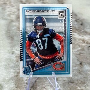 🔥 2025 Luther Burden III Panini Donruss Optic rated Rookie. Chicago Bears.